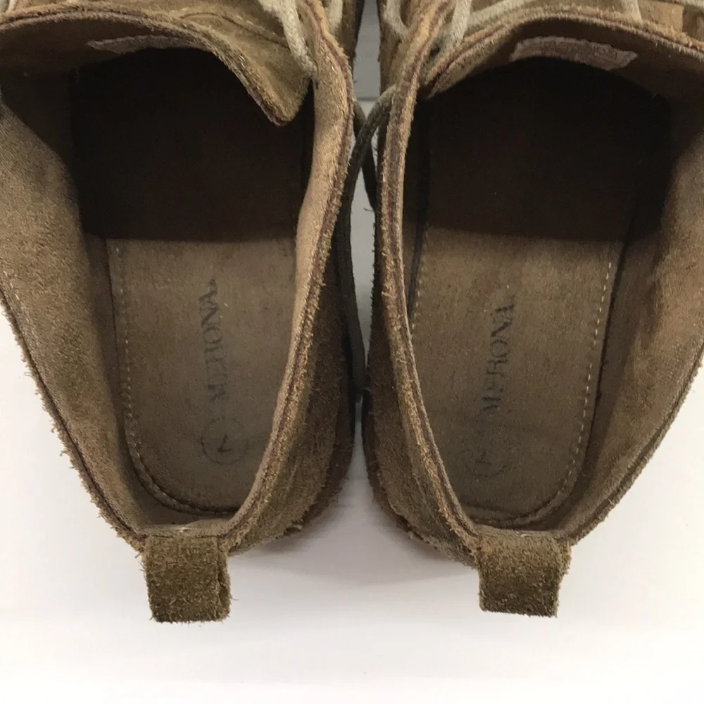 MERONA Men's Chukkas Olive Greenish/Brown Suede Leather Lace-Up Ankle Boots—Sz 7